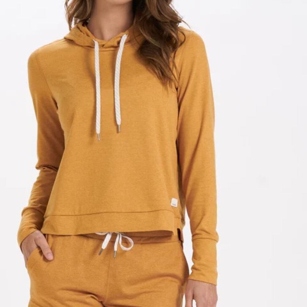 Vuori Halo Essential Hoodie Women's DreamKnit™ Pullover Flax Heather XL
